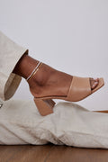 Snake Chain & Pearl Anklet 2 Pack - Pearl