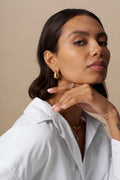 Statement Domed Tapered Örhänge - Guld