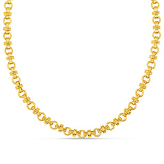 Cross Link Chain Necklace 16" - Gold