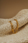 Solid Cross Metal Tennis Bracelet - Gold