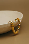 Solid Cross Metal Tennis Bracelet - Gold