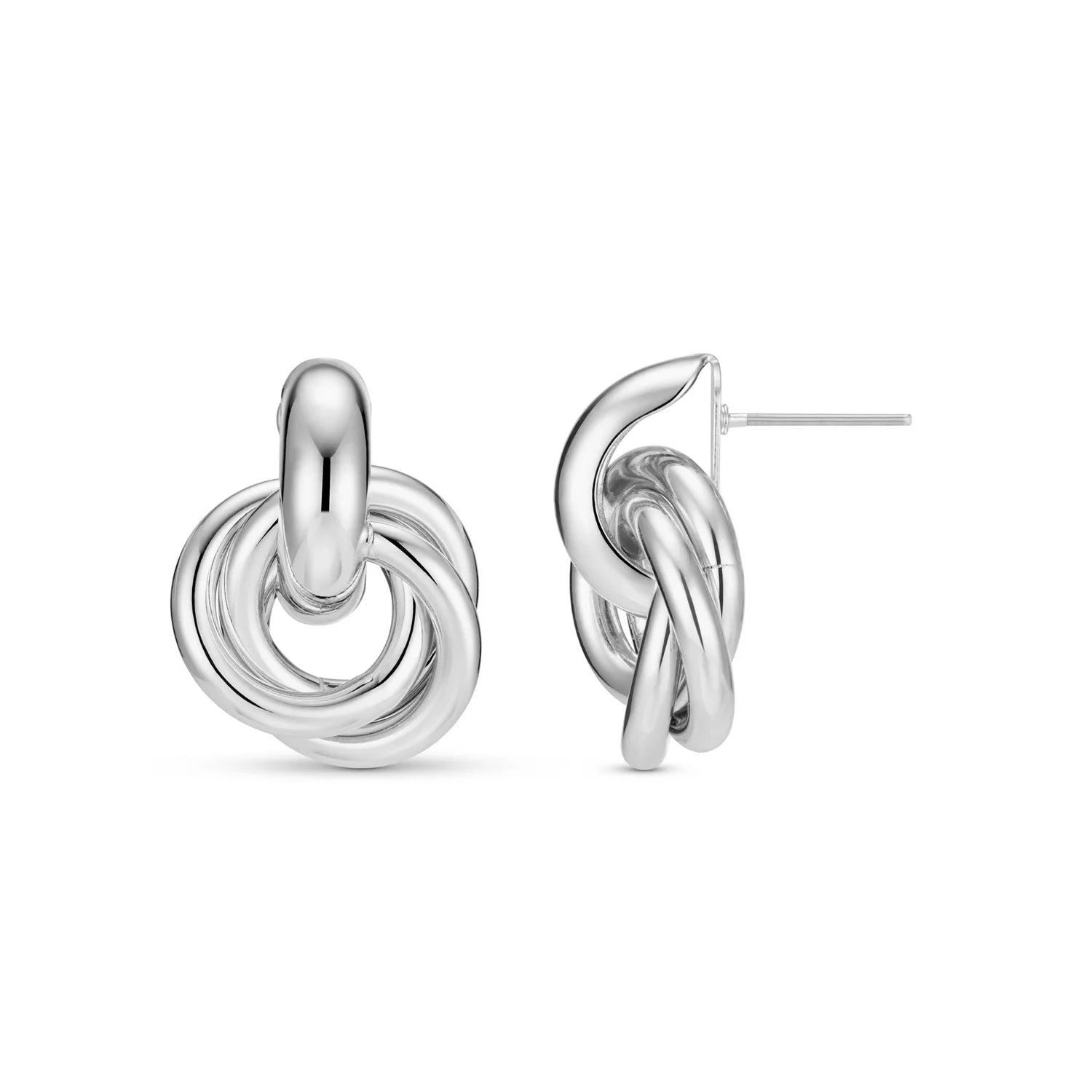 Statement Interlocking Earring - Silver