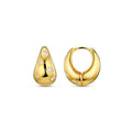 Tapered Crystal Starburst Hoop Earring - Pale Gold