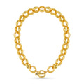 Textured Jumbo Link Halsband - Pale Gold