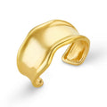Statement Organic Molten Metal Cuff - Pale Gold
