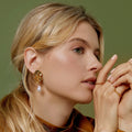 Scrunch Statement Pearl Drop Earring - Pearl