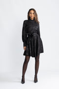 Saga Jacquard Dress - Black