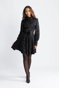 Saga Jacquard Dress - Black