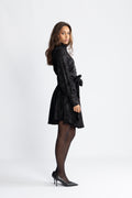 Saga Jacquard Dress - Black