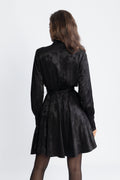 Saga Jacquard Dress - Black