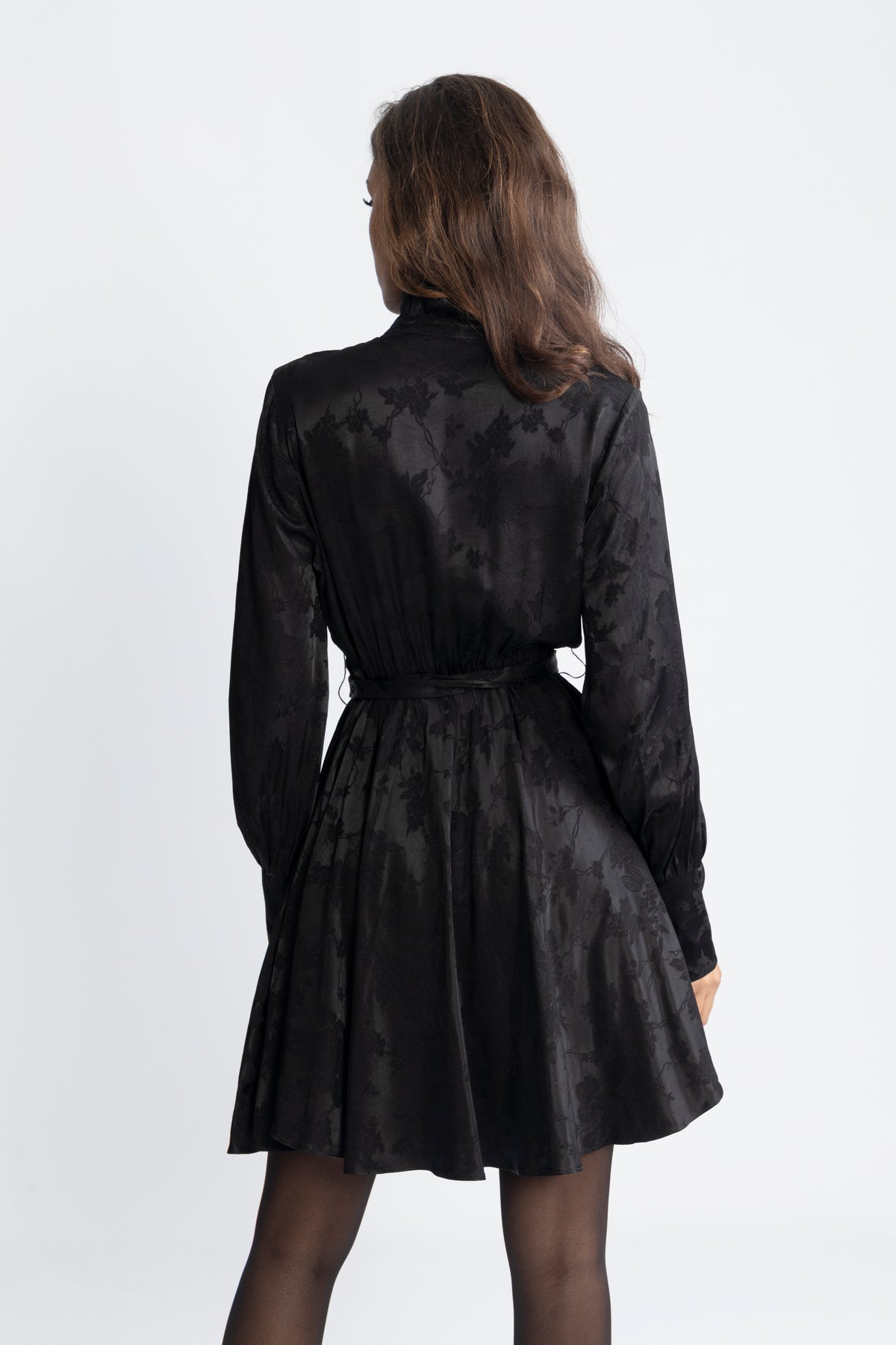 Saga Jacquard Dress - Black