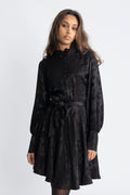 Saga Jacquard Dress - Black