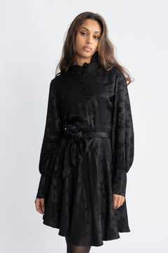 Saga Jacquard Dress - Black