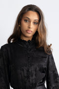 Saga Jacquard Dress - Black