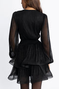 Jade Wave Sparkle Dress - Black