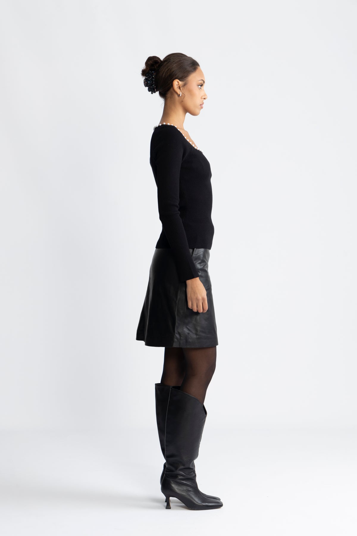 Nor Knit Pearl Top - Black