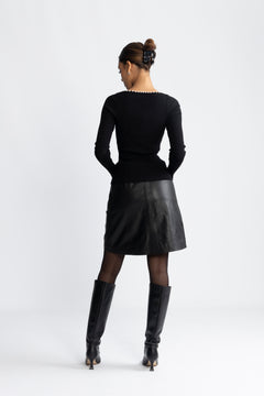 Nor Knit Pearl Top - Black
