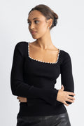 Nor Knit Pearl Top - Black