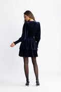 Jade Velvet Dress - Navy