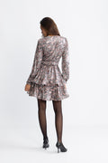 Jade Wave Sequins Dress - Pink Silver