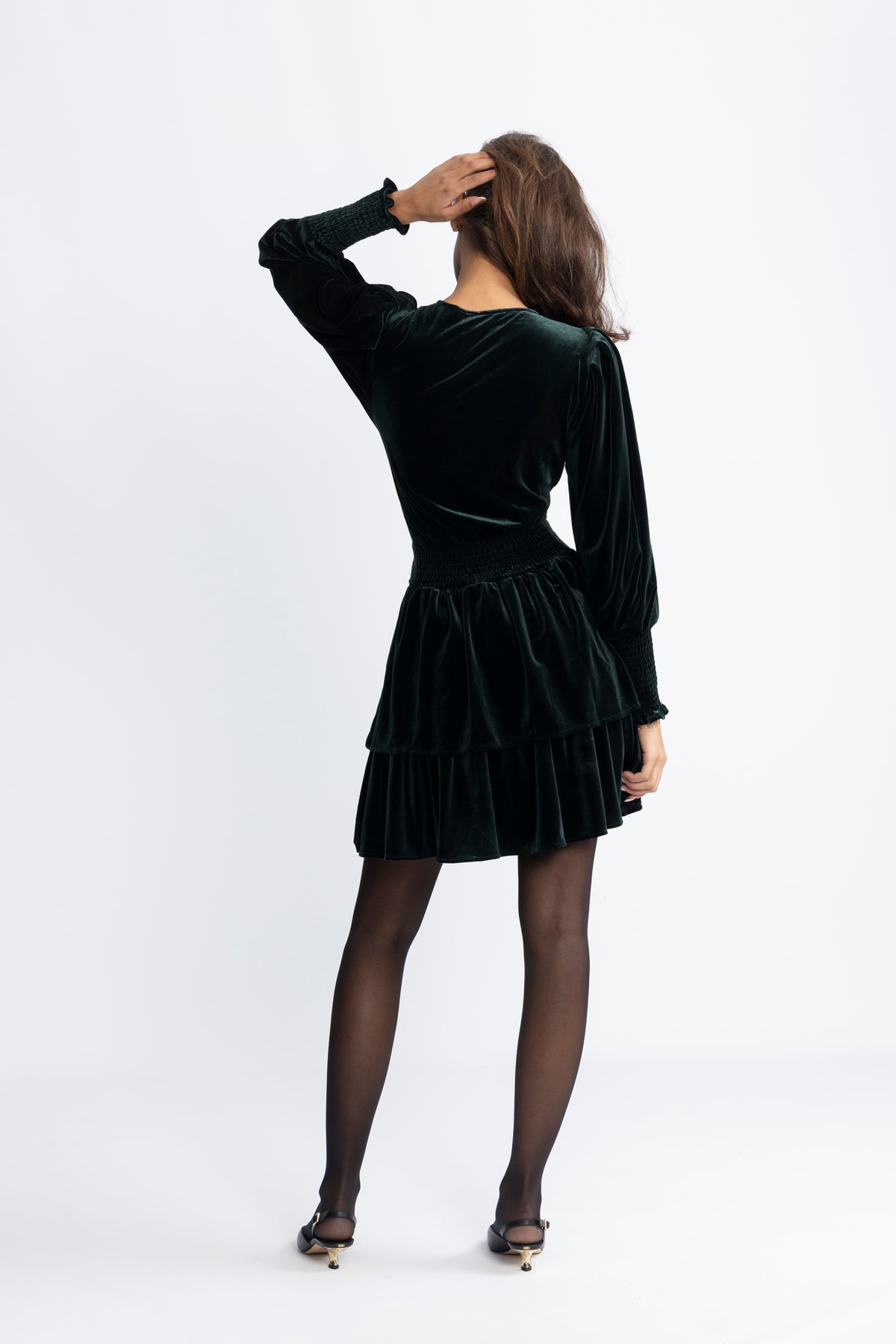 Jade Velvet Dress - Green