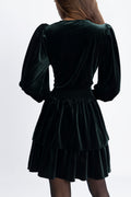 Jade Velvet Dress - Green