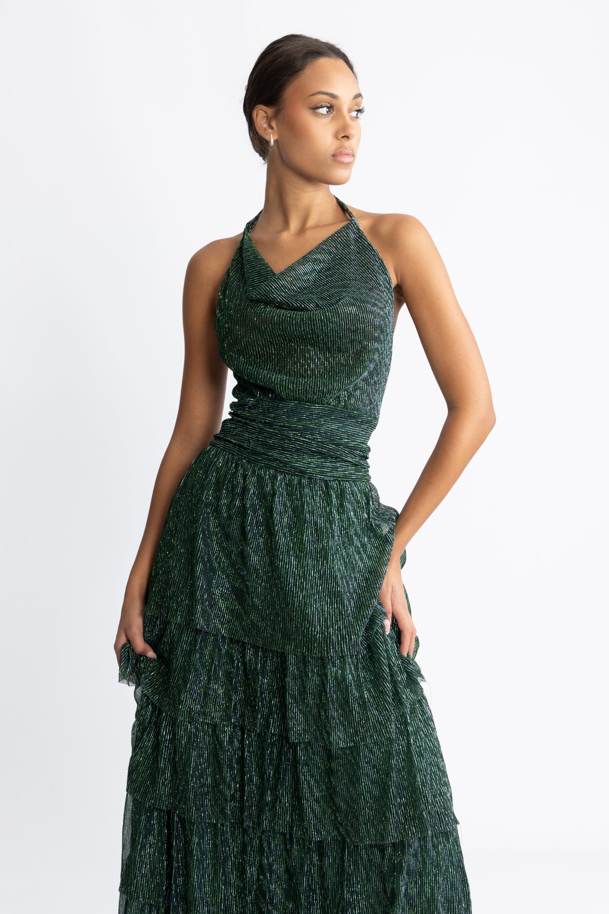 Inga Sparkle Dress - Green