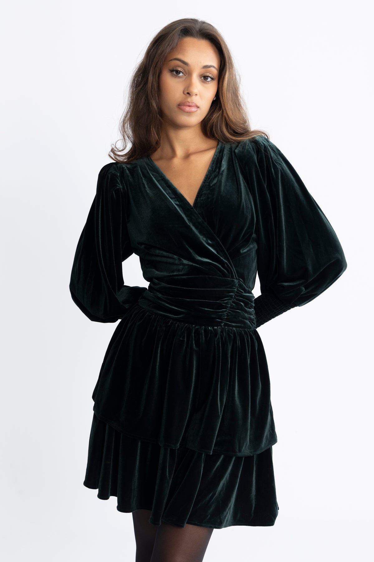 Jade Velvet Dress - Green