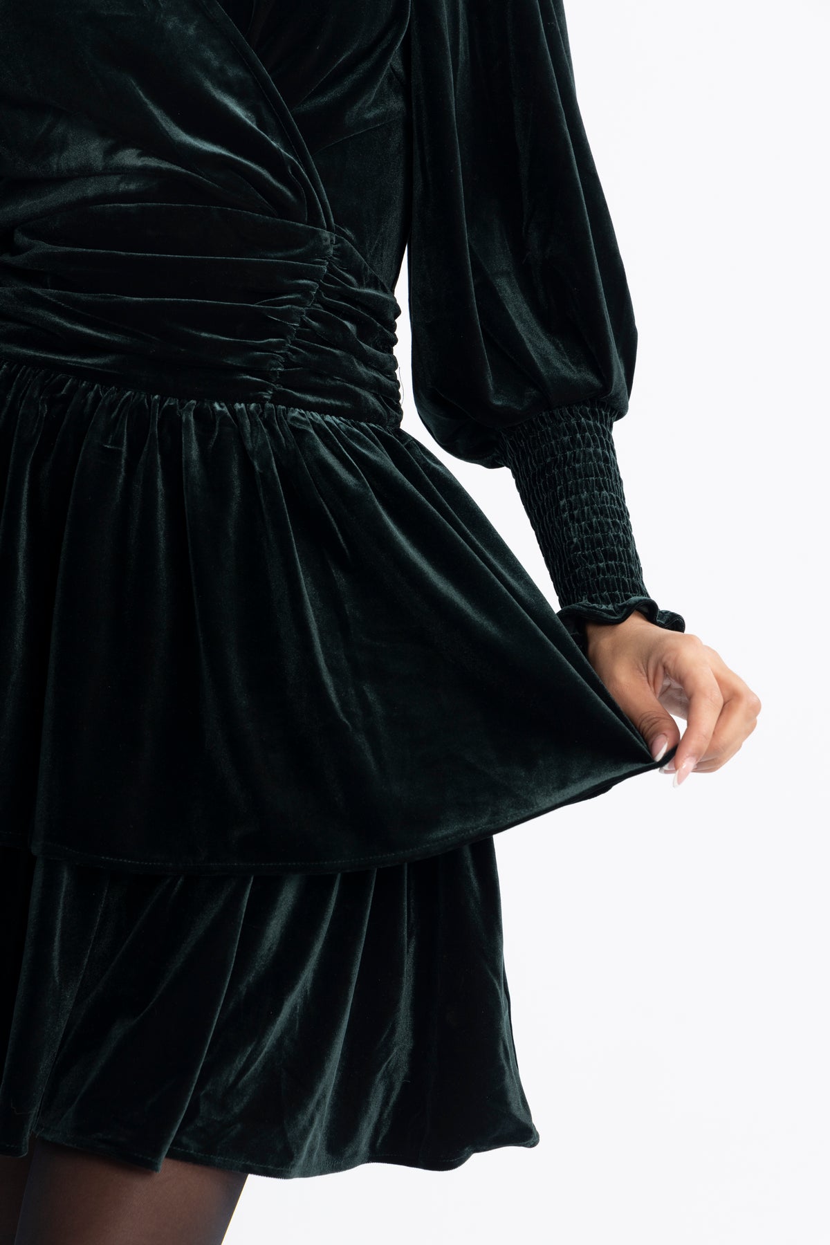 Jade Velvet Dress - Green