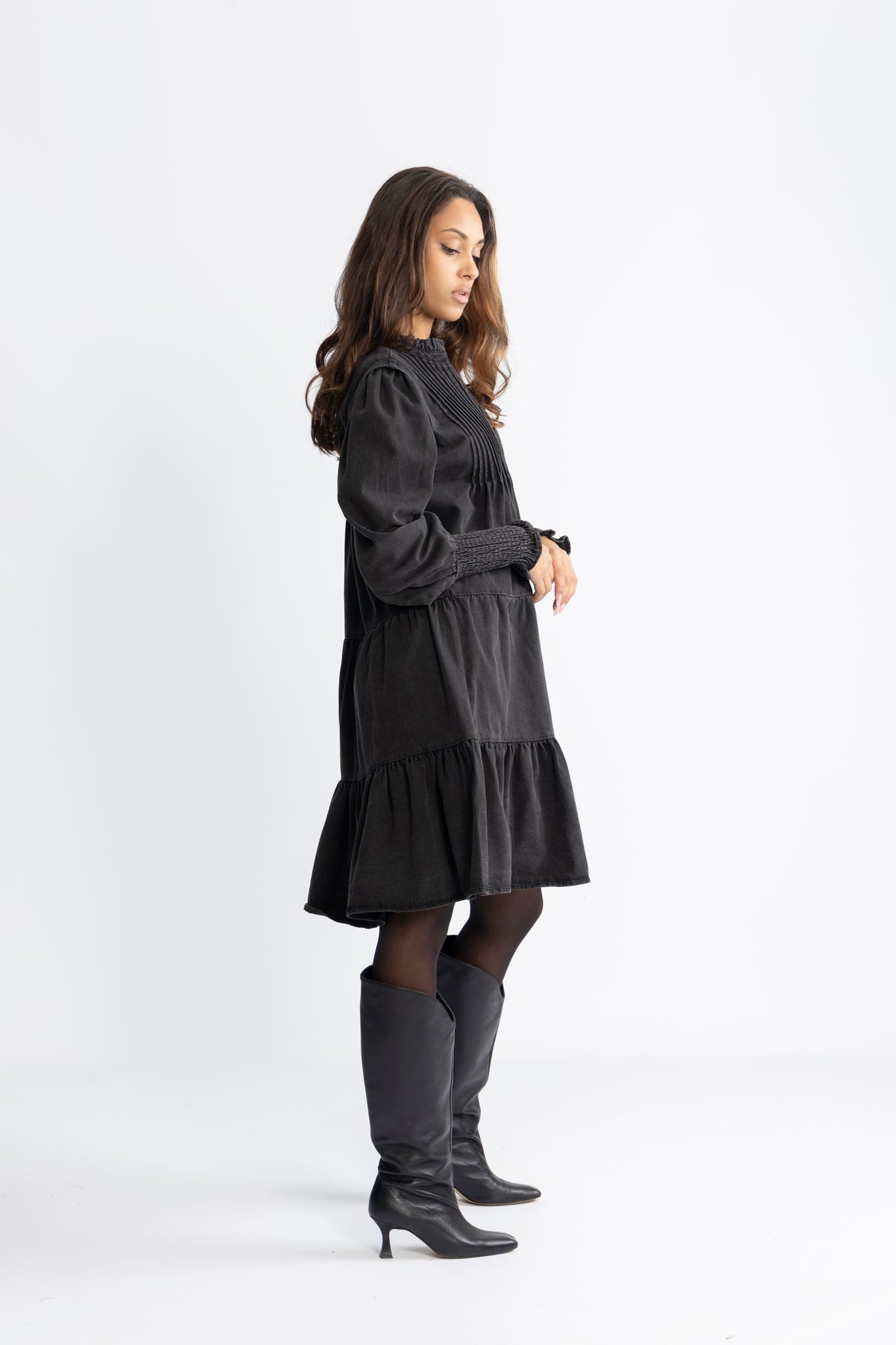 Embla Denim Dress - Black