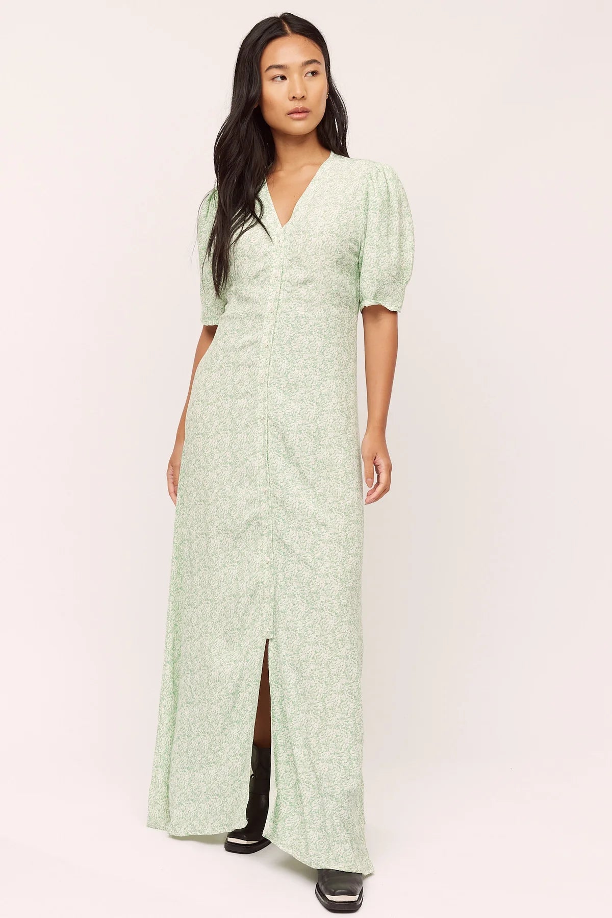 Ellen Long Dress - Green Shades