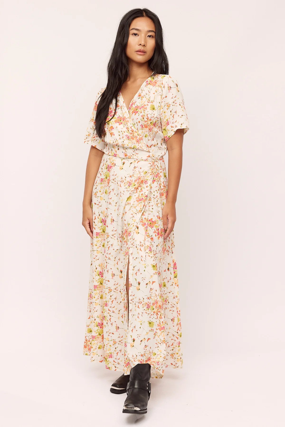 Spire Wrap Dress - Garden Flower
