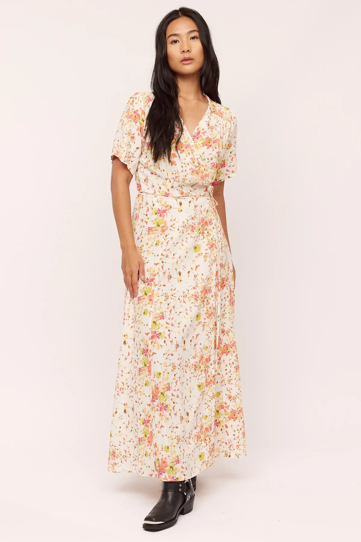 Spire Wrap Dress - Garden Flower