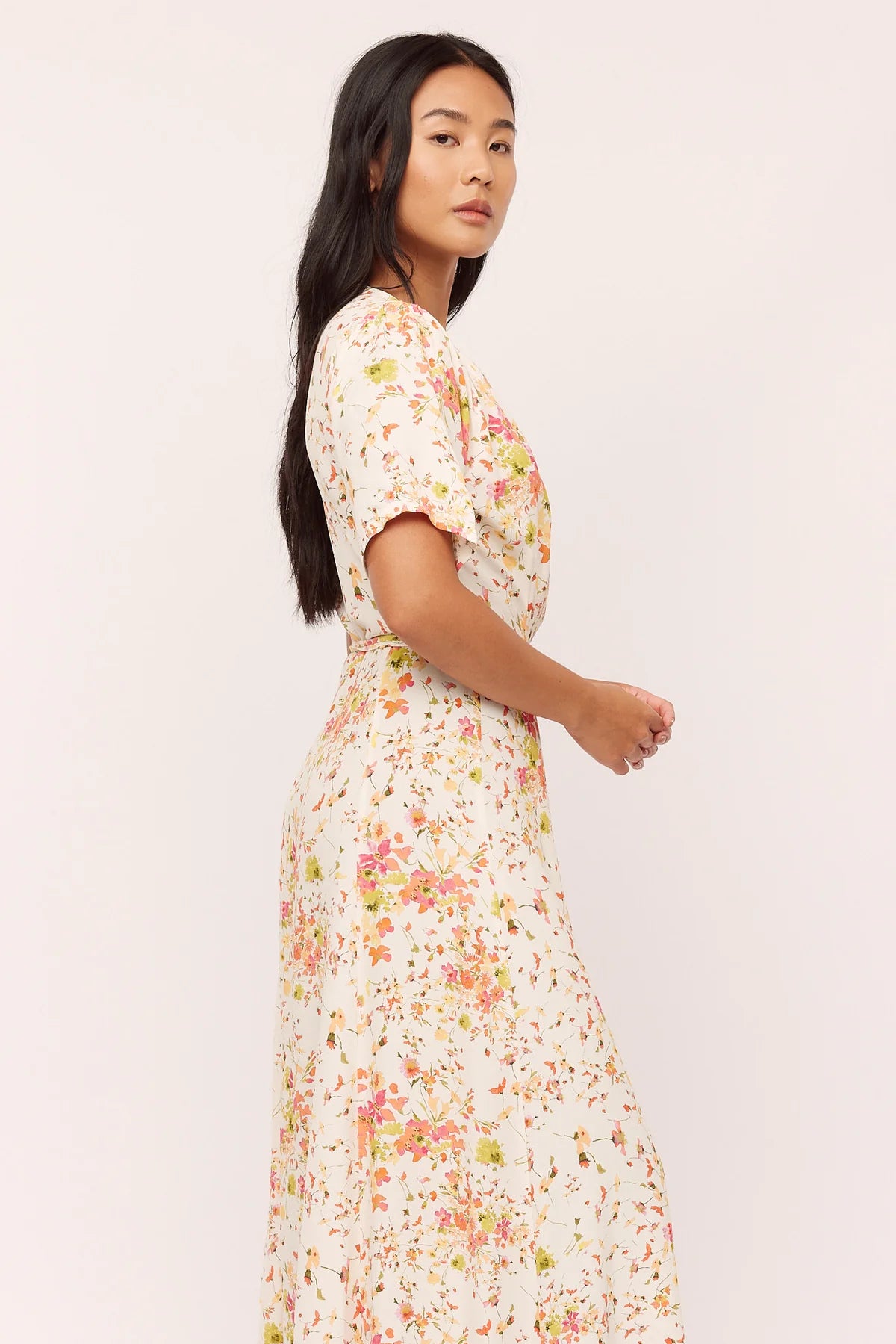 Spire Wrap Dress - Garden Flower