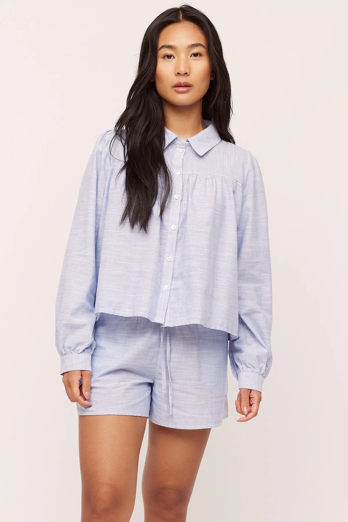 Mai Blouse - Blue Stripe