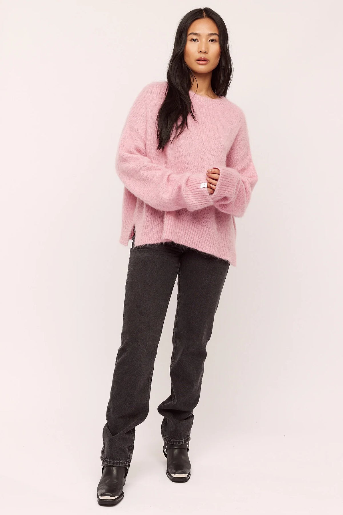 Florie Brushed Sweater - Washed Pink