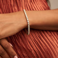 Crystal Cup Chain Tennis Bracelet 19 cm - Crystal
