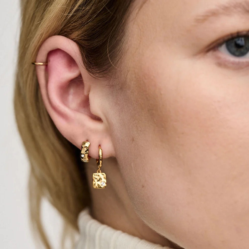 Molten & Sw Earrings - Gold