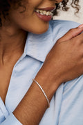Cup Chain Tennis Bracelet - Light Pink