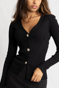 Norhild Knit Cardigan - Black