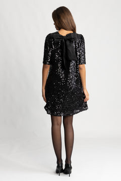 Julfrid Glitter Dress - Black