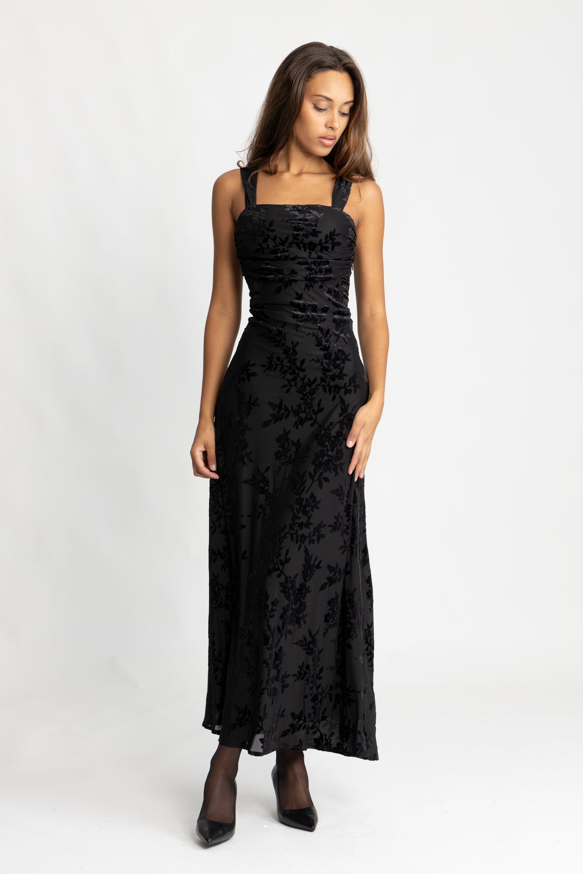 Villgun Velvet Dress - Black