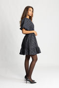Svanhild Brocade Dress - Navy