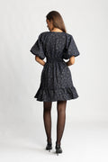 Svanhild Brocade Dress - Navy