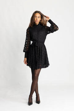 Saga Lace Dress - Black