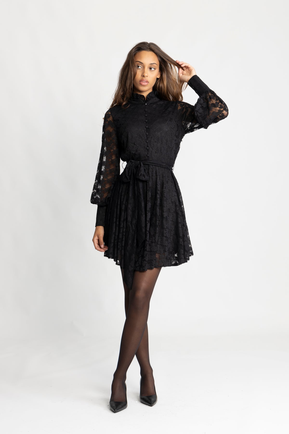 Saga Lace Dress - Black