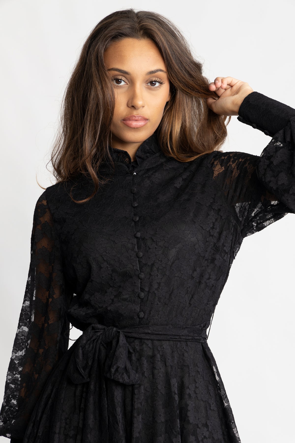 Saga Lace Dress - Black