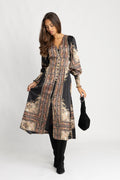 Una Paisley Dress - Black Gold