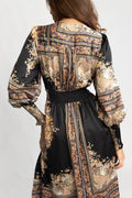 Una Paisley Dress - Black Gold