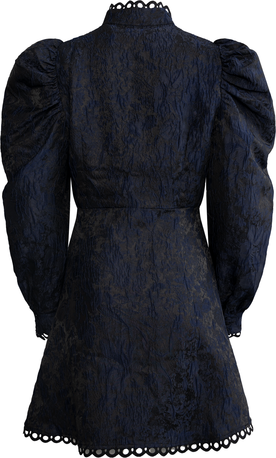 Bergine Brocade Dress - Dark Navy
